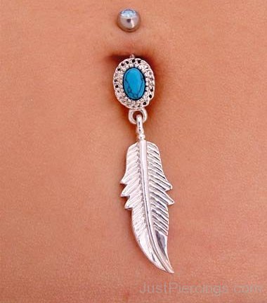 Feather Navel Piercing-JP12309