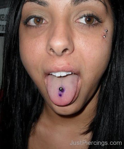 Girl With Tongue and Teardrop Piercing-JP12311