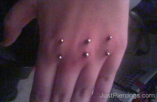 Knuckle Surface Piercings With Barbell-JP12323