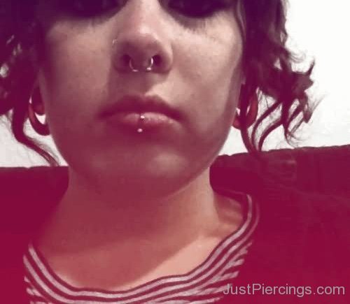 Mouth Piercing Septum And Labret-JP12323