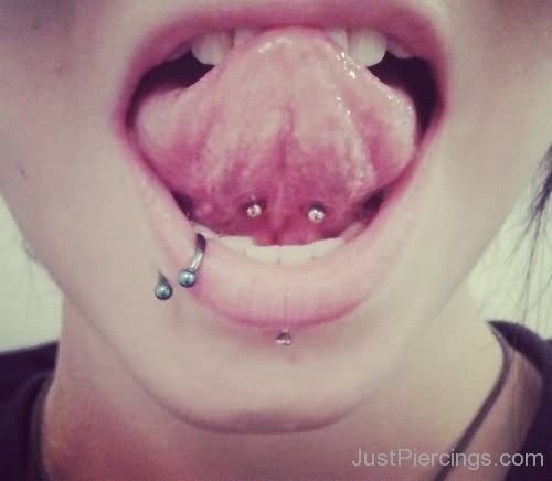 Mouth Piercing Tongue And Lower Lip-JP12325