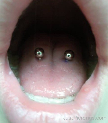 Silver Stud Tongue Mouth Piercing-JP12341