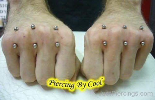 Surface Knuckle Piercings For Men-JP12333