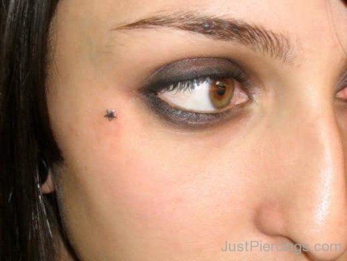Teardrop Piercing With Star Microdermal-JP12340