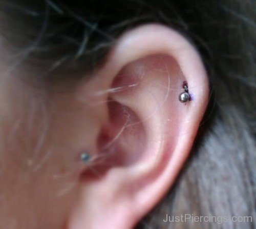 Tragus And Rim Ear Piercing-JP12341