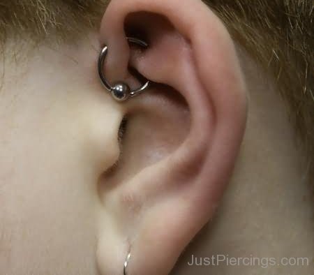 UFO Piercing With Bead Ring-JP12313