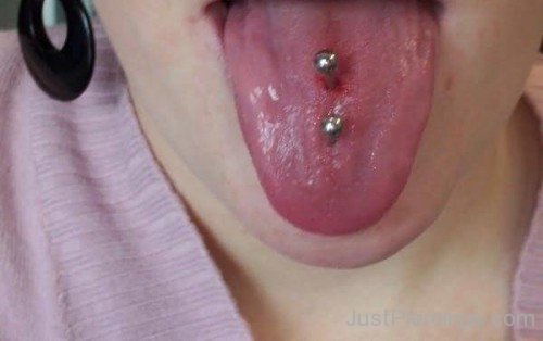 Vertical Tongue Mouth Piercing-JP12356