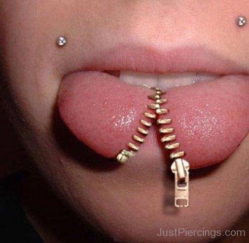 Zipper Lip Piercing For Girls-JP1234