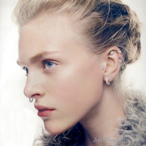 Amazing Catherine Piercing On Ear And Nose