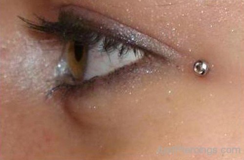 Beautiful Eye Piercing With Dermal