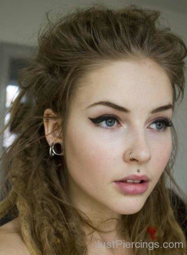 Beautiful Girl With Labret Piercing