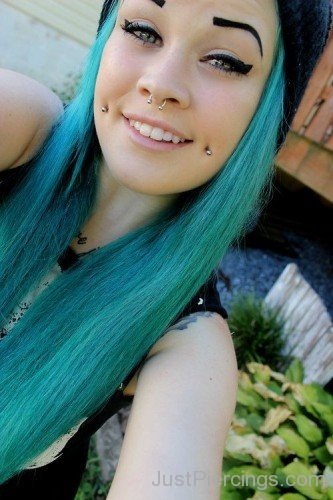 Cute Girl With Dimple Piercing