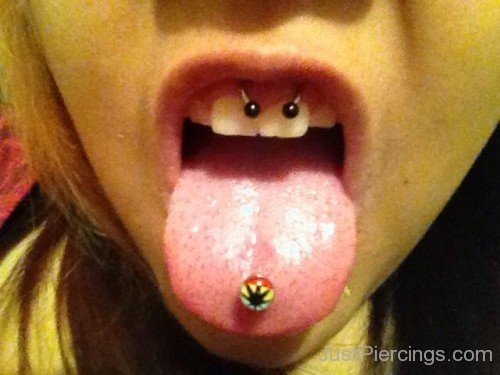 Frowny And Tongue Piercing