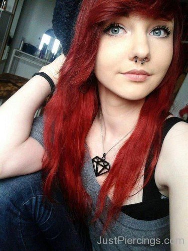 Gorgeous Girl With Septum Piercing