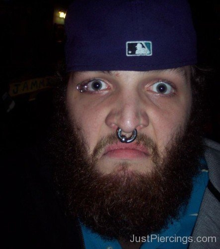 Men With Septum And Eyelid Piercing