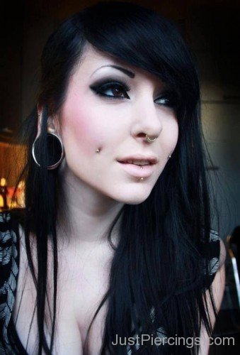 Pretty Girl With Dimple piercing