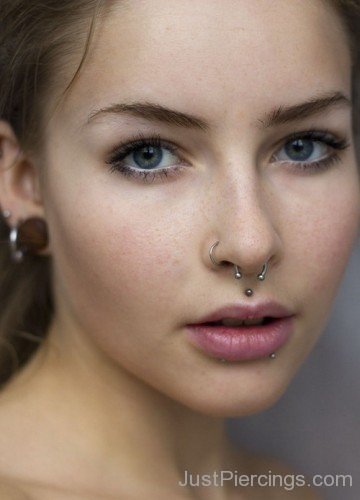 Pretty Girl With Septum Piercing