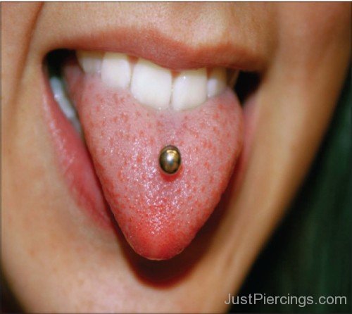 Single Tongue Piercing