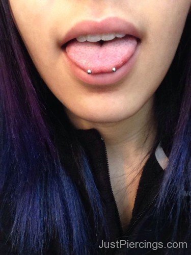 Snake Eye Tongue Piercing