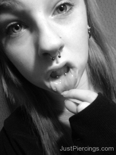 Septum  And Frowny Piercing