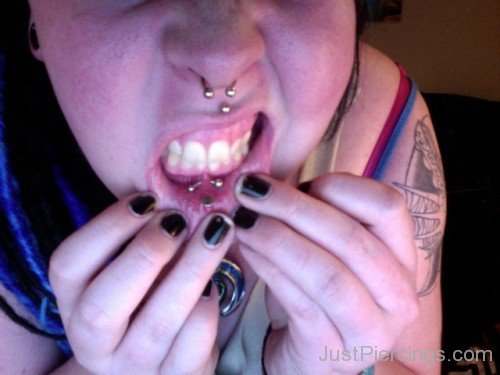 Septum  And Frowny Piercing-JP154