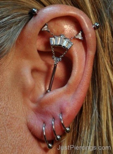 Charm industrial Ear Piercing