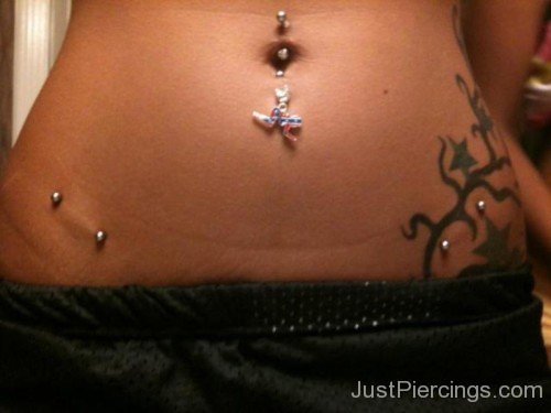 Beautiful Surface Hips And Double Belly Button Piercing-JP1009