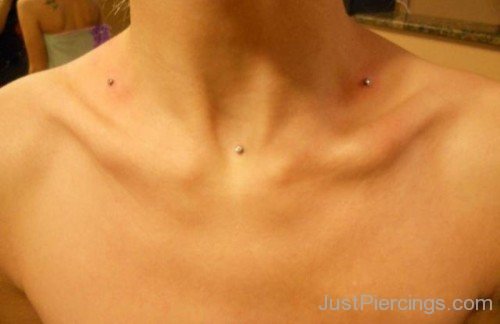 Clavicle Piercing And Chest Piercing-JP1015