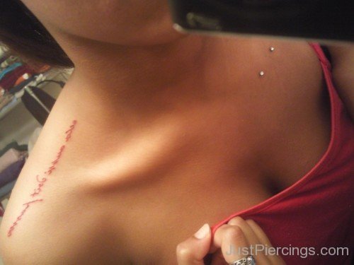 Clavicle Piercing With Small Dermals-JP1020