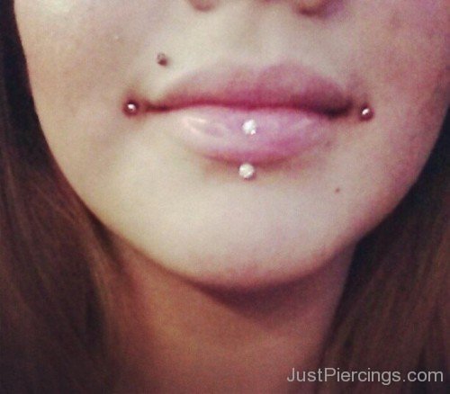 Monroe, Vertical Lip And Dahlia Bites Piercing-JP1076