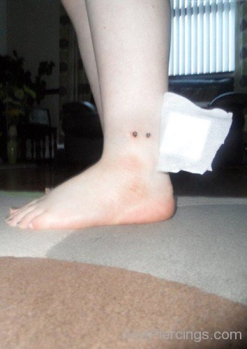 Ankle Piercing Done With Stud-JP101