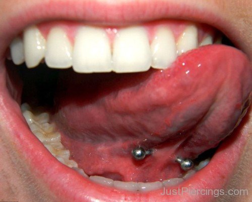 Barbell Tongue Web Piercing-JP106