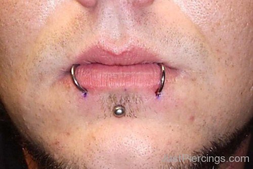 Dolphin Bites Piercing and Labret Piercing-JP118