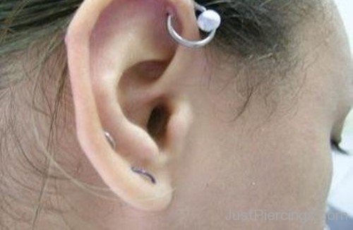 Ear Anti Helix and Lobe Piercing-JP121