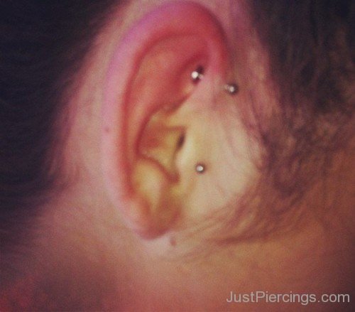 Ear Tragus and Anti Helix Piercing-Jp125
