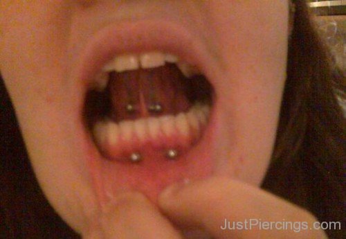 Tongue Frowny Piercing 