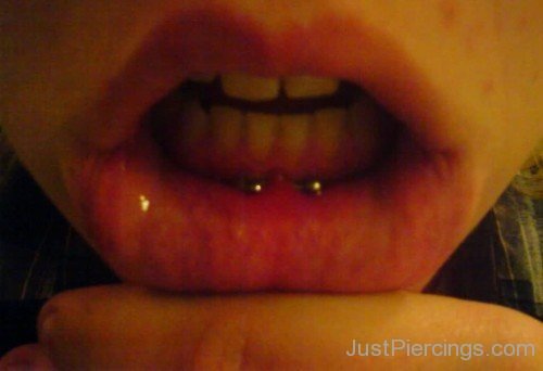 Frowny Piercing With Gold Barbell Jewelry-JP120