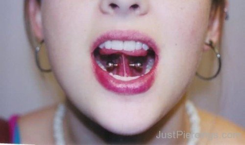 Frowny Piercing With Gold Barbell Jewelry iMAGE-JP119
