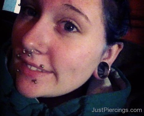 Girl With Dolphin Bites And Septum Piercing-JP126
