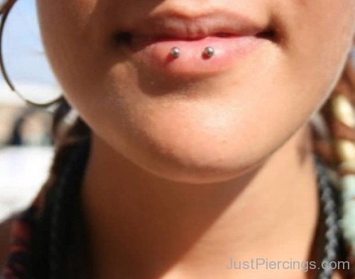Horizontal Piercing With Silver-JP1048