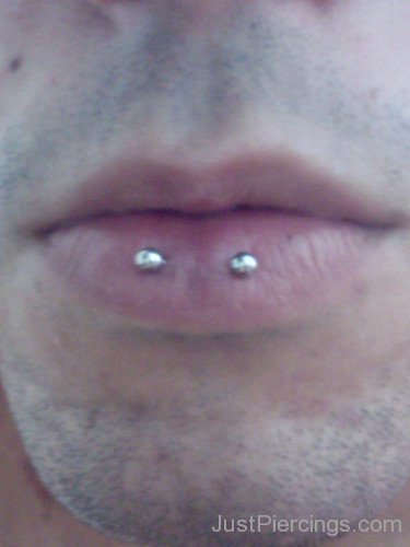 Lip Piercing With Siver Stud-JP1062