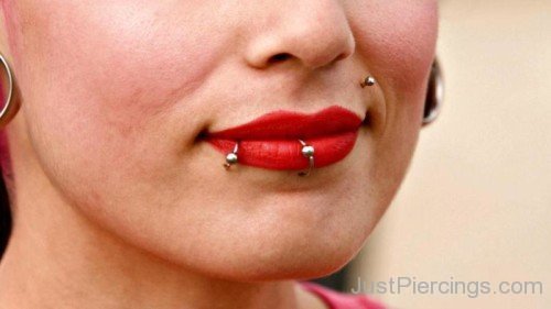 Red Lips With Lip Piercing-JP151