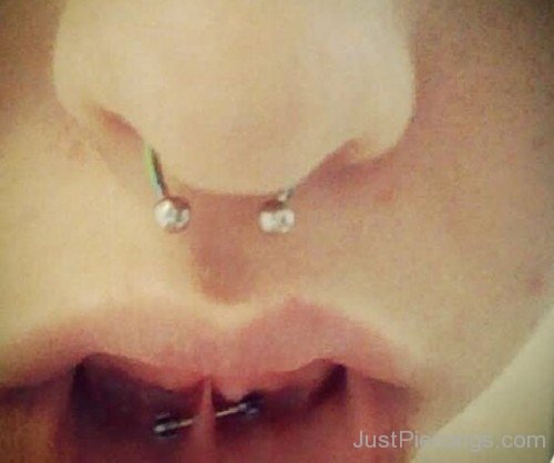 Septum And Frowny Piercings For Girls-JP144
