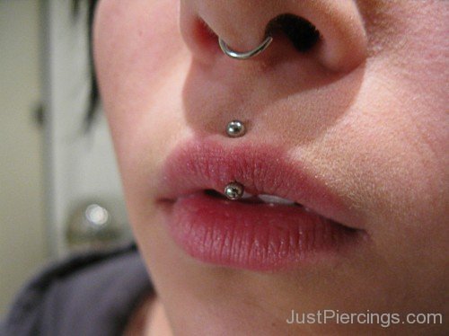Septum And Lip Piercing-JP427