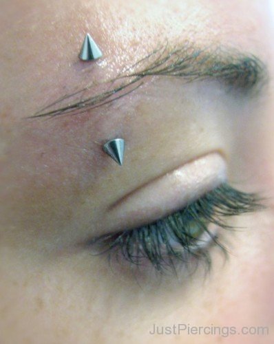 Spike Barbell Eye Piercing For Girls-JP164