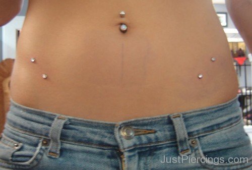 Surface Hip Piercings And Inverse Belly Piercing-JP178