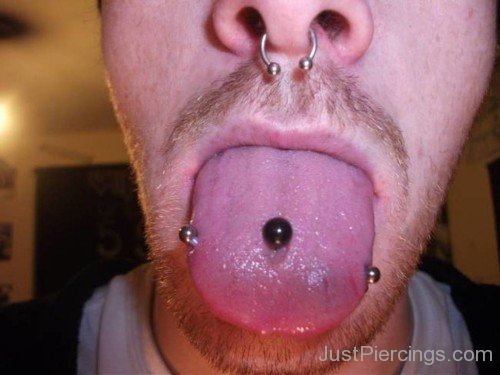 Tongue And Septum Piercing Image-JP1088