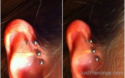 Anti Helix Piercing for Young Girls-JP1029