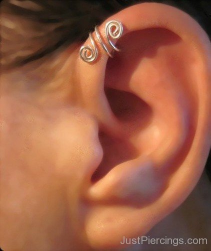 Anti Helix Piercing on Left Ear-JP1030