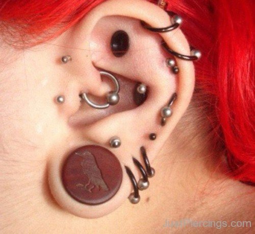 Anti Helix,Helix and Lobe Ear Stretching Piercing-JP1042